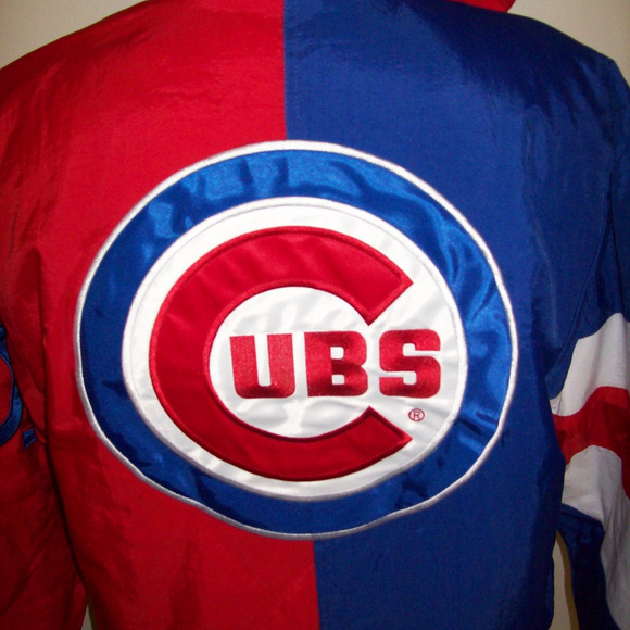 CHICAGO CUBS Starter KNOCKOUT Hooded Jacket S M L XL 2X